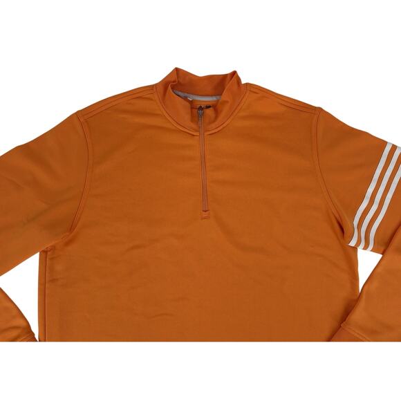 Adidas Climalite Men's Quarter Zip Pullover Orange Size XL Golf Sweatshirt EUC - Picture 4 of 10